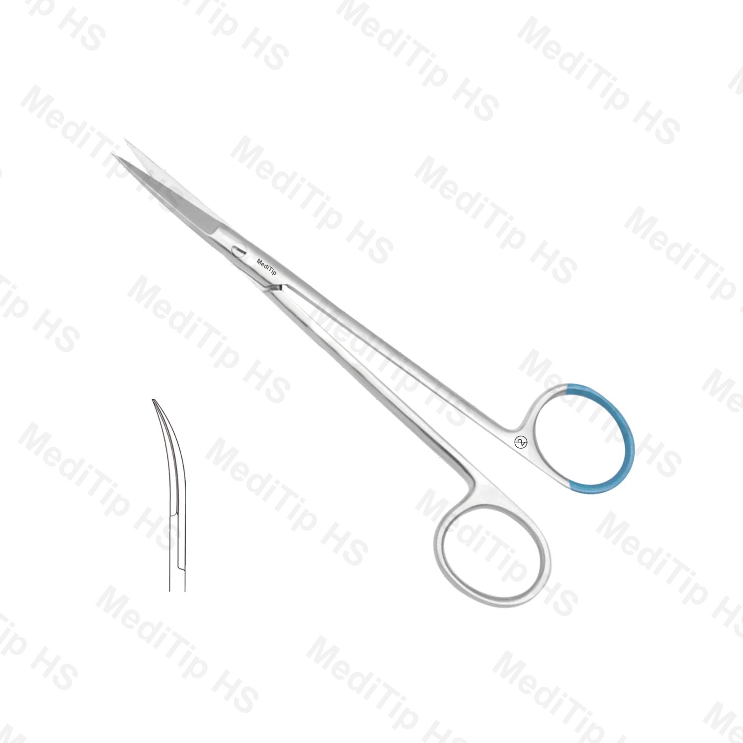 Non sterile Single-Use Kelly Delicate Scissors Curved
