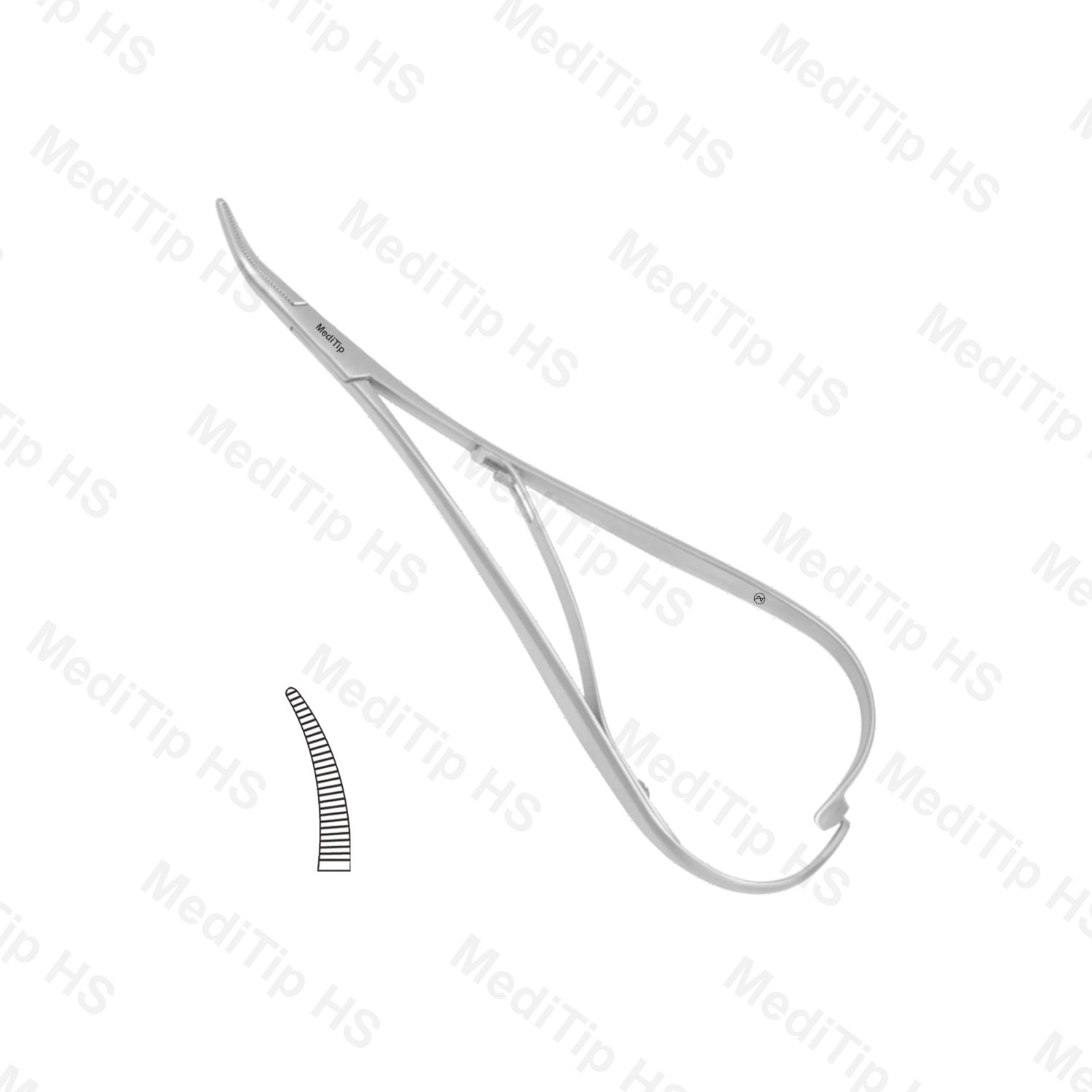 Non sterile Single Use Smaha Mathieu Mosquito Fine Point Needle Holder Curved