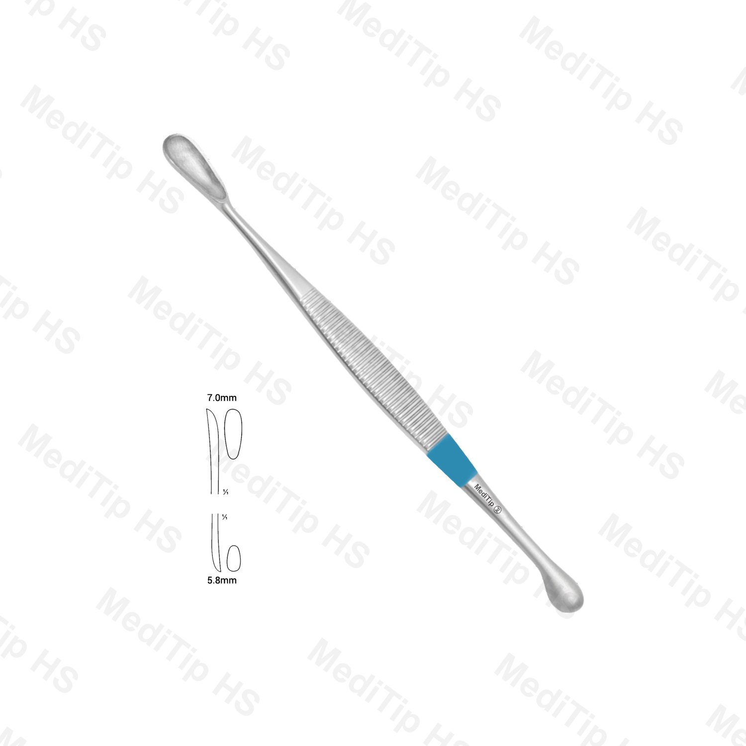 Non-Sterile Single-Use Volkmann Bone Curettes Double Ended 6.6mmx5.8mm