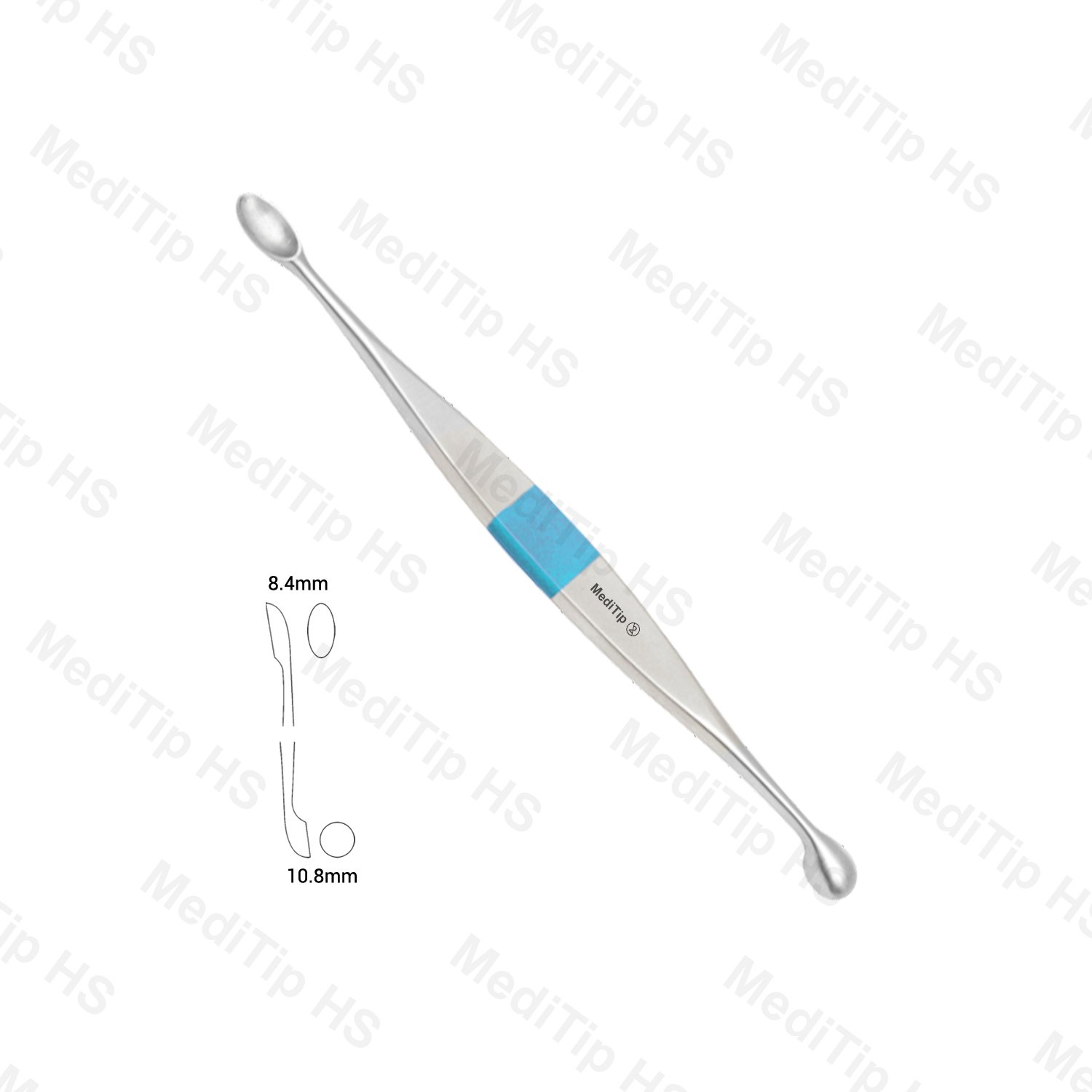 Non sterile Single-Use Bone Curettes Double-Ended 8.4mmx10.8mm