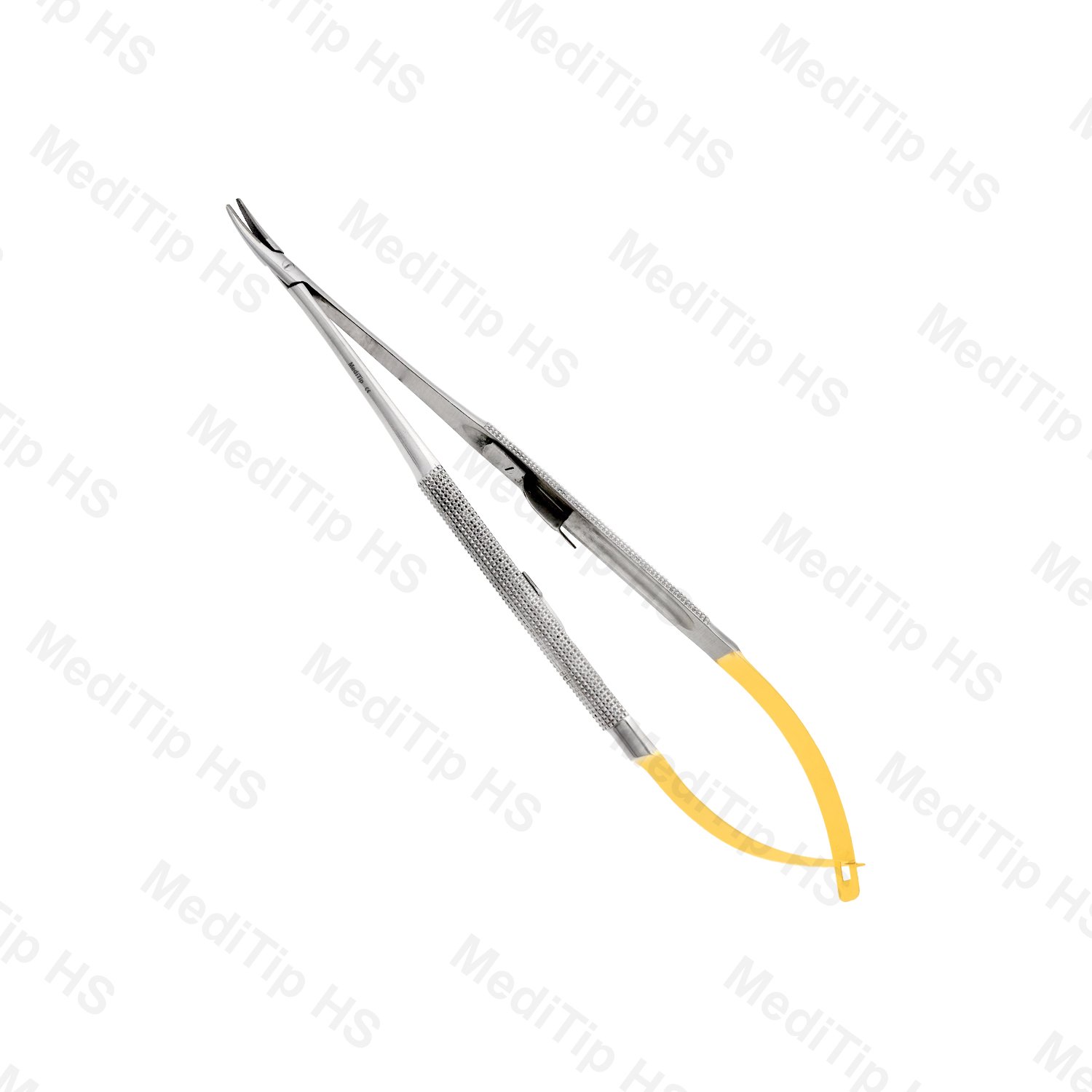 Castroviejo Curved Needle Holder, Round Handle