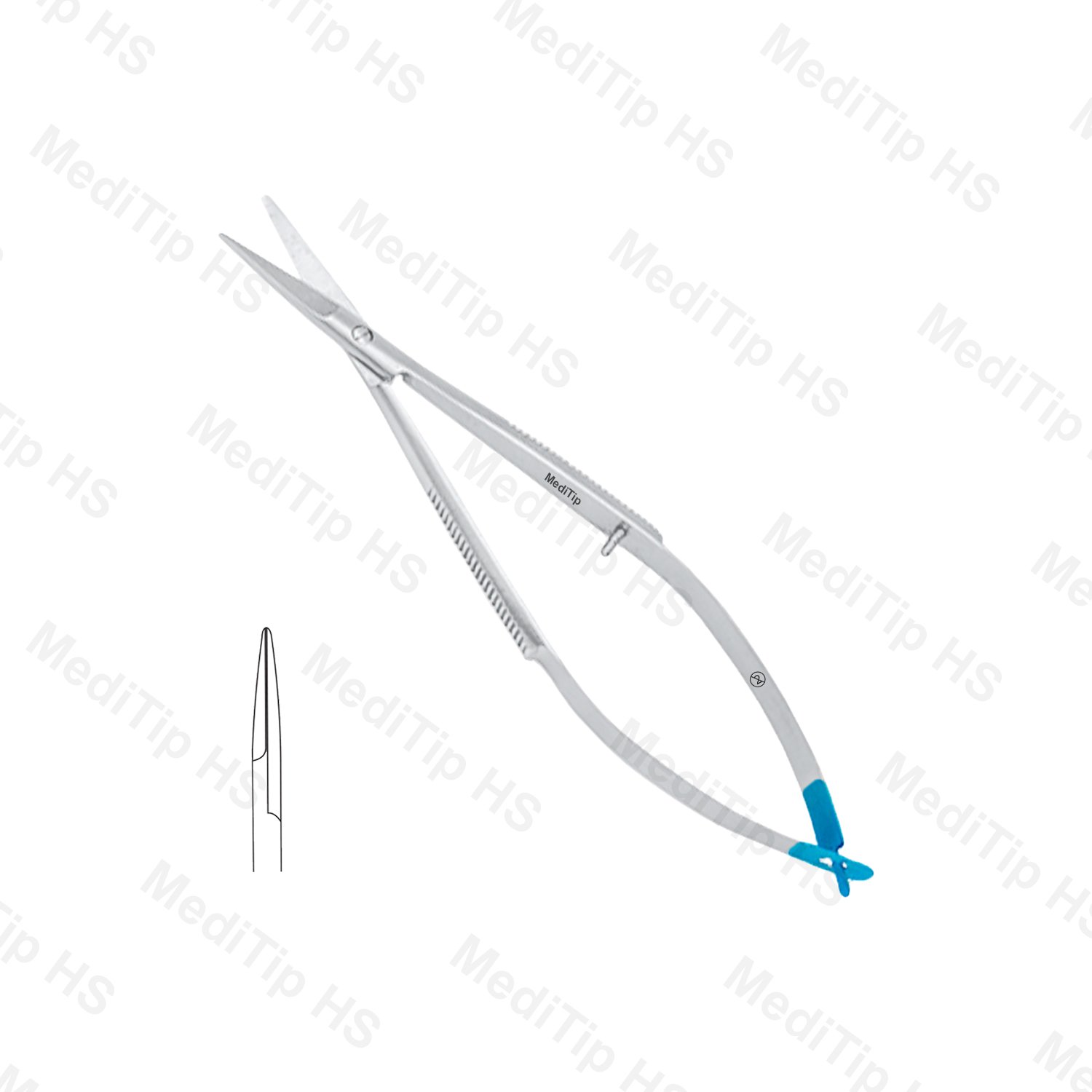 Non sterile Single-Use Noyes Eye Scissors Straight