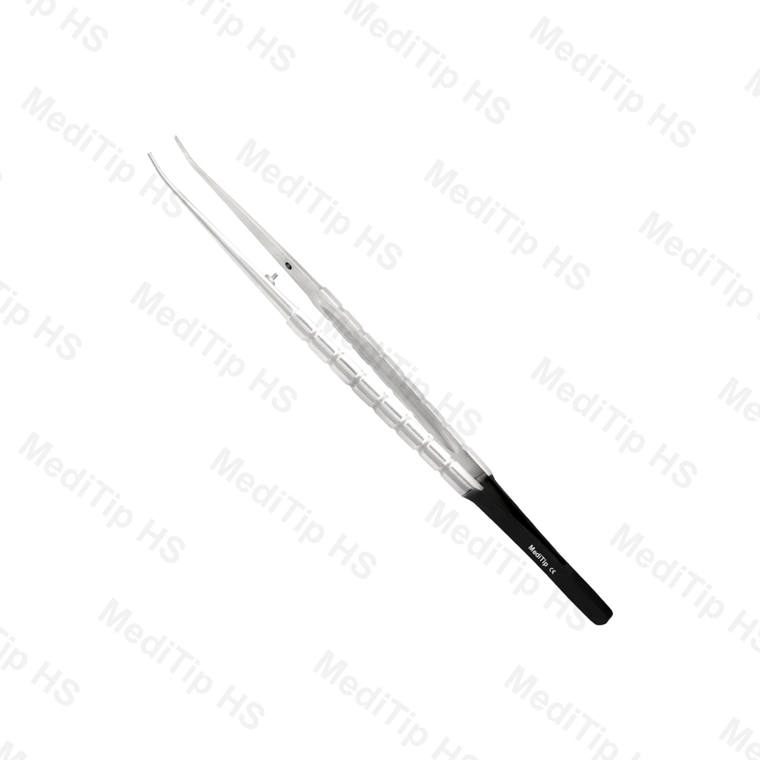  Micro Tissue Plier, 1×2 Teeth, Curved
